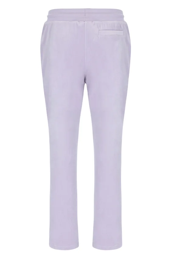 Pantaloni jogger a gamba dritta in velluto Fio color Misty Lilac
