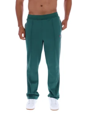 Pantaloni jogger a gamba dritta Tavis con cuciture a contrasto Rain Forest