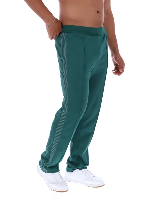 Pantaloni jogger a gamba dritta Tavis con cuciture a contrasto Rain Forest