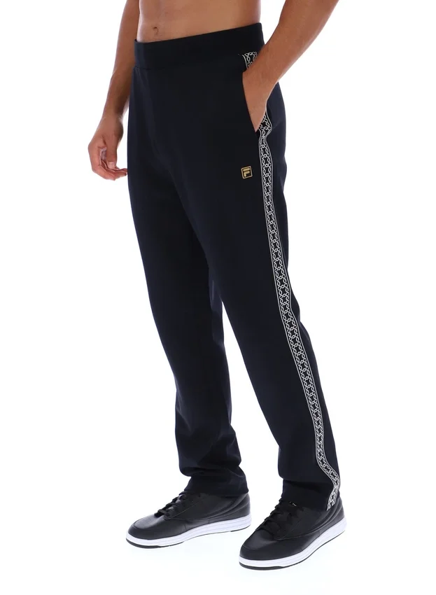 Pantaloni Layton a gamba dritta neri con dettaglio a nastro