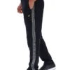 Pantaloni Layton a gamba dritta neri con dettaglio a nastro