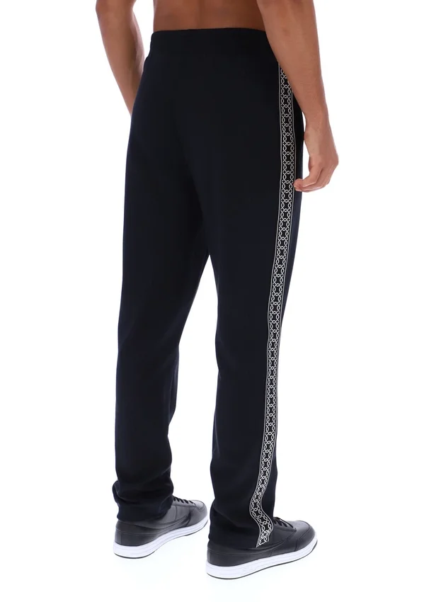 Pantaloni Layton a gamba dritta neri con dettaglio a nastro