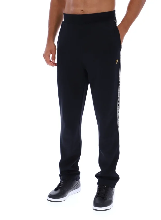 Pantaloni Layton a gamba dritta neri con dettaglio a nastro