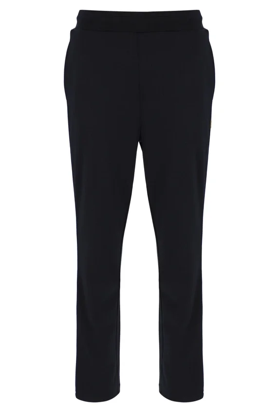 Pantaloni Layton a gamba dritta neri con dettaglio a nastro
