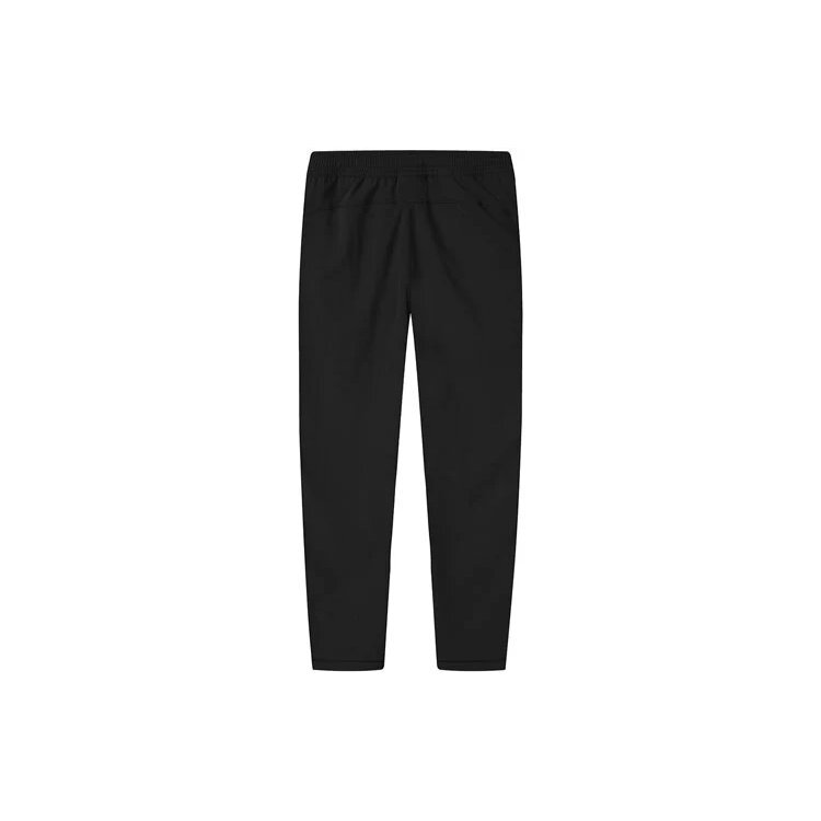 Pantaloni lunghi casual dritti in tessuto, sottili e leggeri, neri