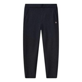 Pantaloni lunghi casual in maglia a righe diritte, blu