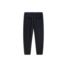 Pantaloni lunghi casual in maglia a righe diritte, blu