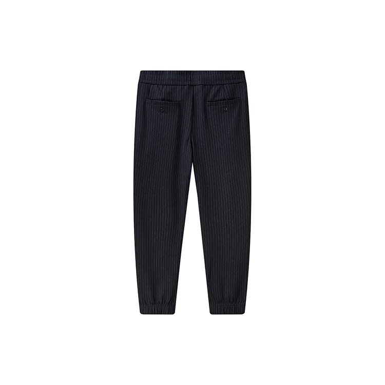 Pantaloni lunghi casual in maglia a righe diritte, blu