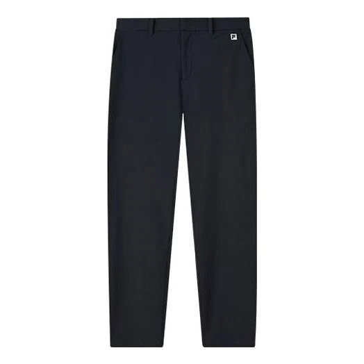 Pantaloni lunghi sportivi in tessuto a tinta unita blu