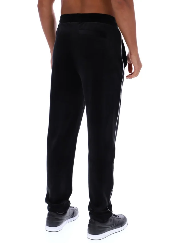 Pantaloni neri in velluto a gamba dritta Wella