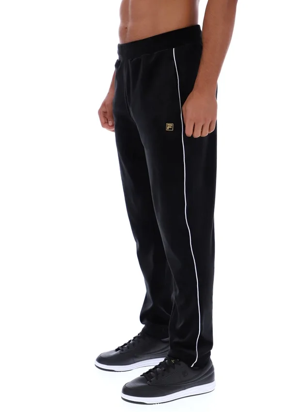 Pantaloni neri in velluto a gamba dritta Wella