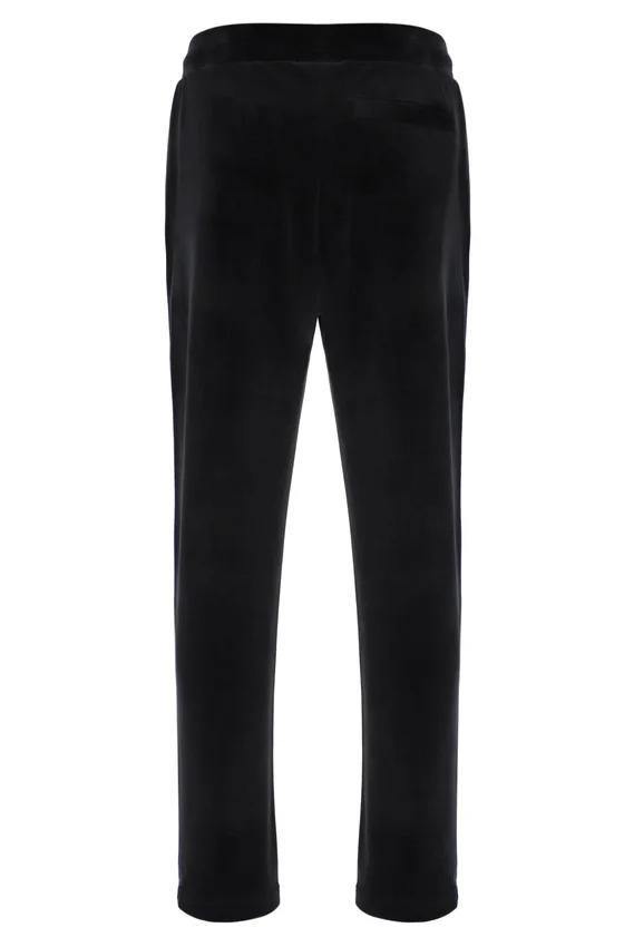 Pantaloni neri in velluto a gamba dritta Wella