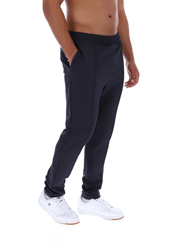 Pantaloni slim a pieghe Molveno color antracite