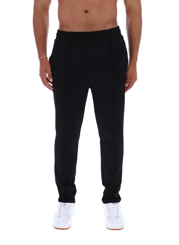 Pantaloni slim a pieghe Molveno neri