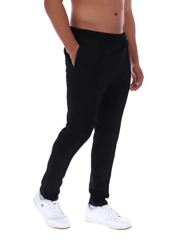 Pantaloni slim a pieghe Molveno neri