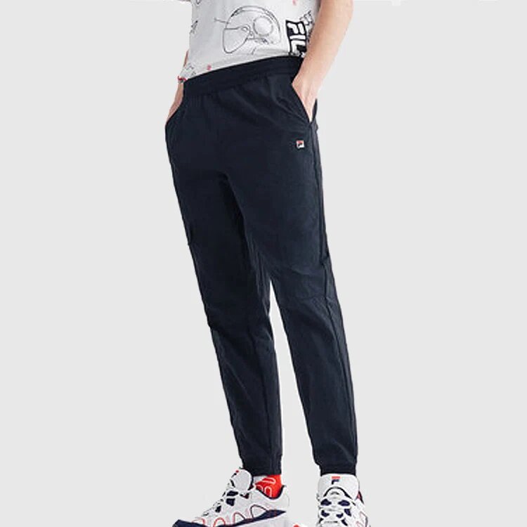 Pantaloni sportivi con logo intrecciato sul lato, blu