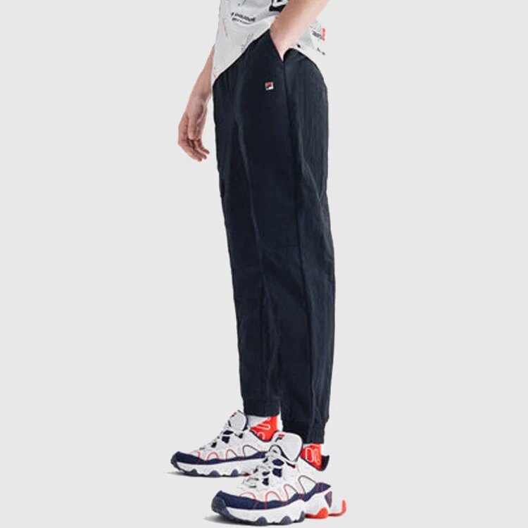 Pantaloni sportivi con logo intrecciato sul lato, blu