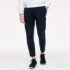 Pantaloni sportivi da palestra in maglia atletica a tinta unita, neri