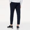 Pantaloni sportivi da palestra in maglia atletica a tinta unita, neri