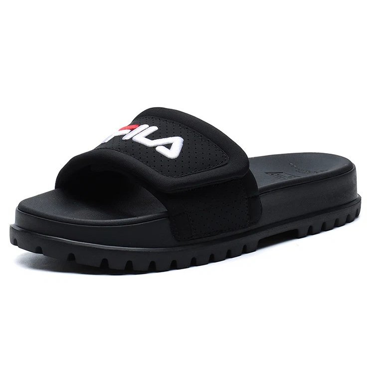Pantofole sportive eleganti e comode con tacco basso, nere