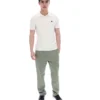 Polo a collo aperto in maglia Denny Diamond color latte di cocco