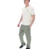 Polo a collo aperto in maglia Denny Diamond color latte di cocco