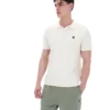 Polo a collo aperto in maglia Denny Diamond color latte di cocco