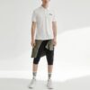 Polo a maniche corte con logo ape ricamato, pantaloncini bianchi