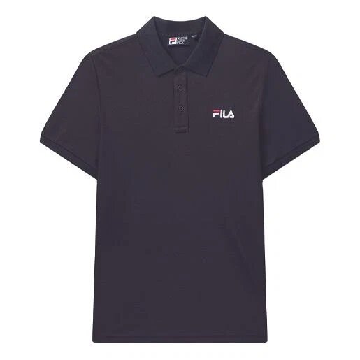 Polo a maniche corte con logo ricamato, blu, pantaloncini