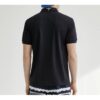 Polo a maniche corte con logo ricamato, blu, pantaloncini