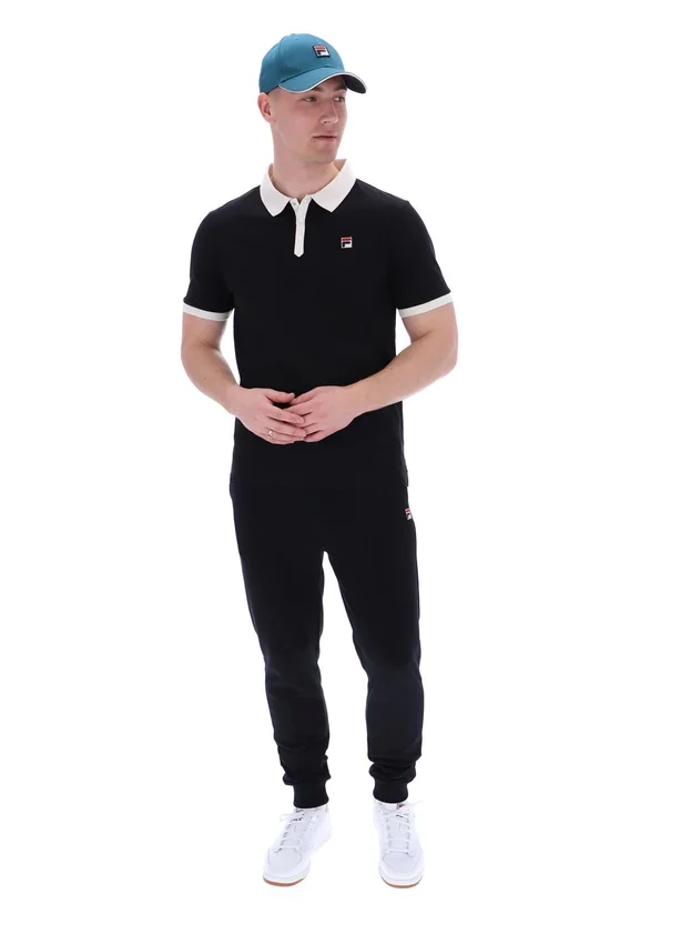 Polo a maniche corte Panatta 2 in pantaloncini neri