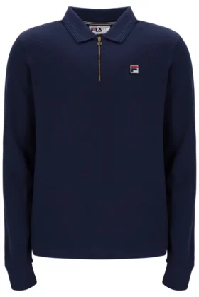 Polo a maniche lunghe Fila Emiliano in blu navy