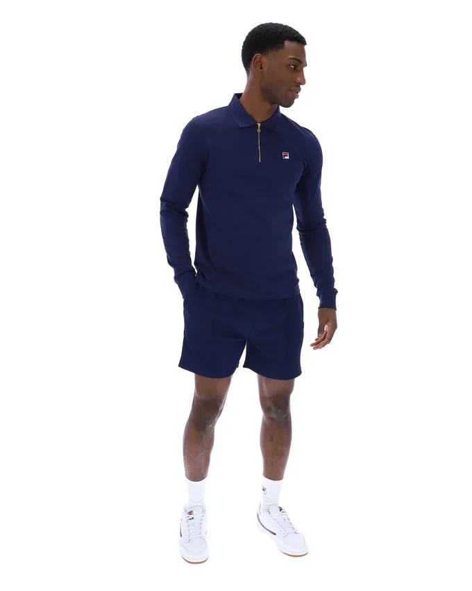 Polo a maniche lunghe Fila Emiliano in blu navy