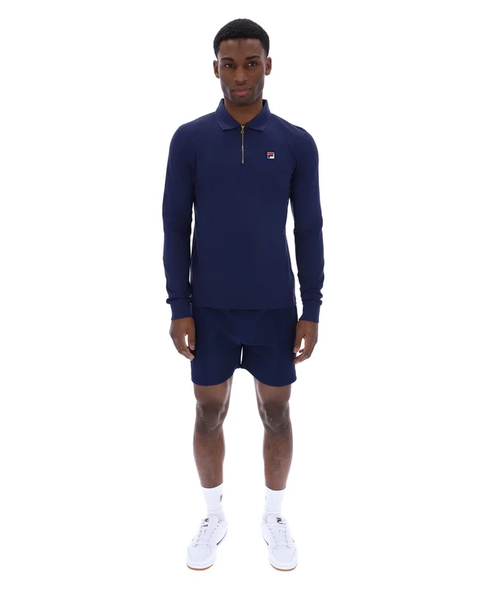 Polo a maniche lunghe Fila Emiliano in blu navy