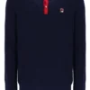 Polo a maniche lunghe Fila Nowell in maglia a nido d’ape blu navy