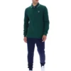 Polo a maniche lunghe Rain Forest Monte con colletto bordato