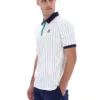 Polo a righe BB1 Classic Vintage bianca