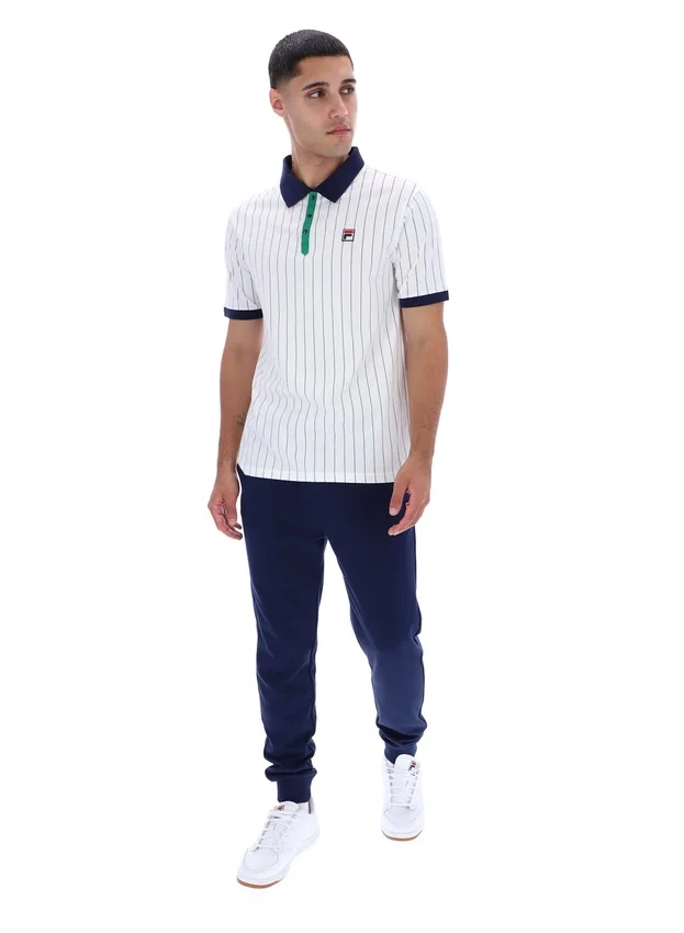 Polo a righe BB1 Classic Vintage bianca