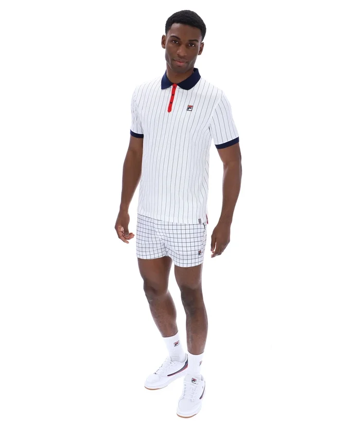 Polo a righe BB1 Classic Vintage bianca