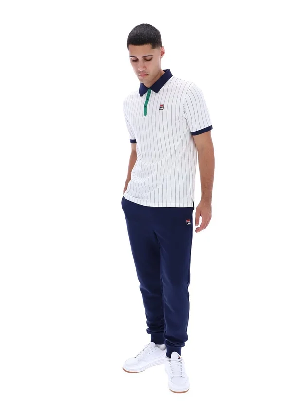 Polo a righe BB1 Classic Vintage bianca
