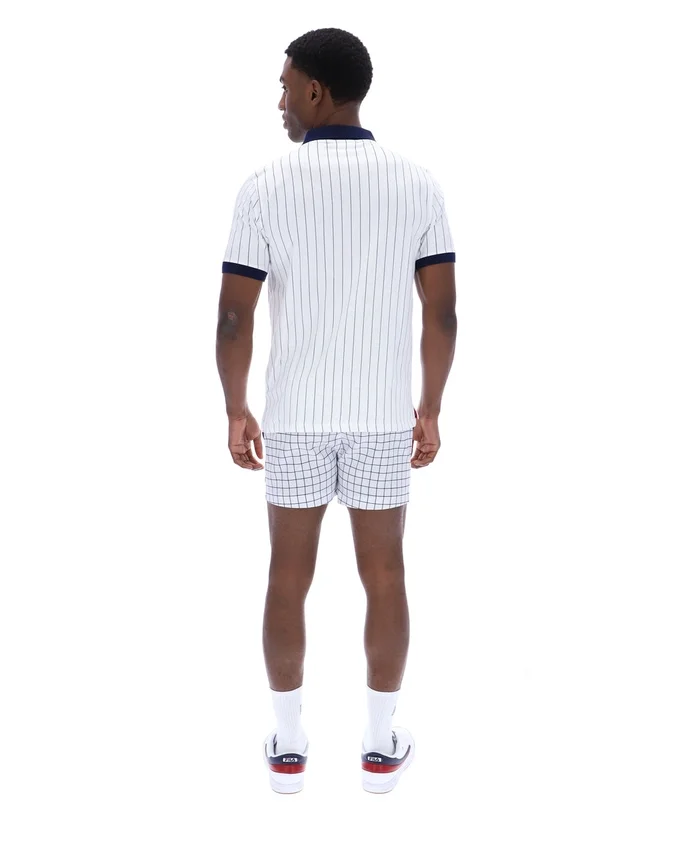 Polo a righe BB1 Classic Vintage bianca