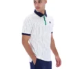 Polo a righe BB1 Classic Vintage bianca