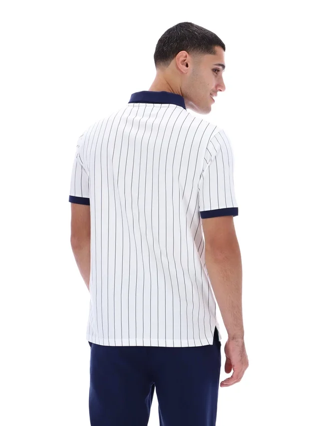 Polo a righe BB1 Classic Vintage bianca