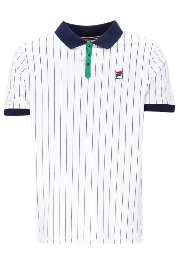 Polo a righe BB1 Classic Vintage bianca