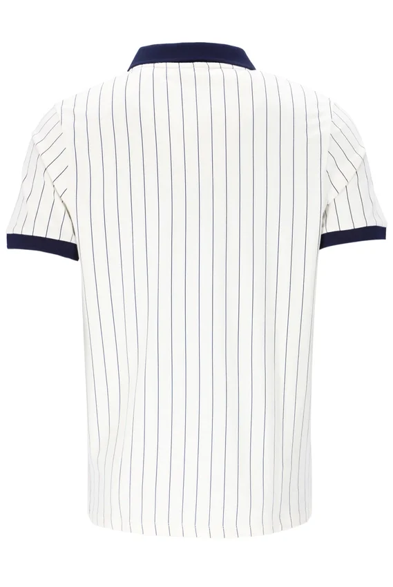 Polo a righe BB1 Classic Vintage bianca