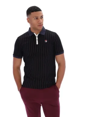 Polo a righe BB1 Classic Vintage nera