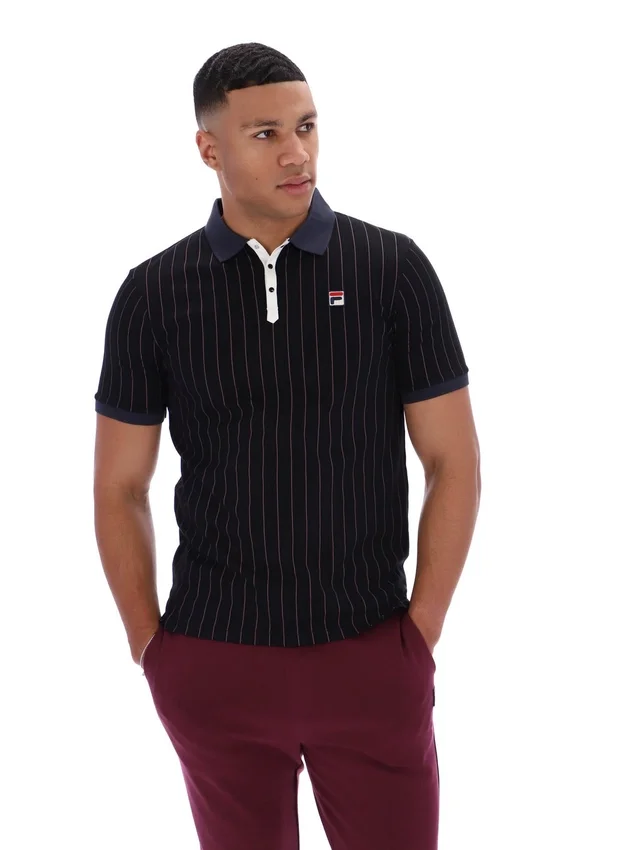 Polo a righe BB1 Classic Vintage nera