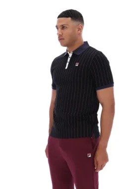 Polo a righe BB1 Classic Vintage nera