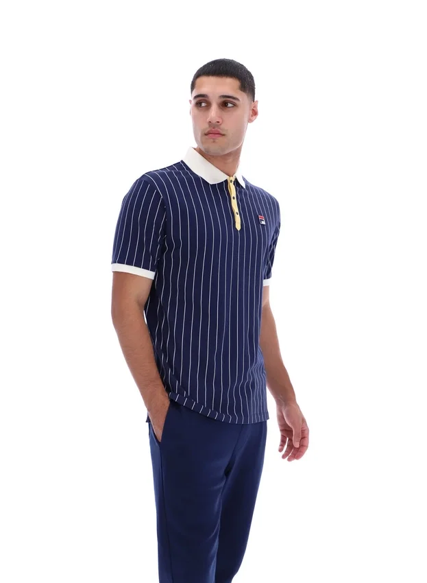Polo a righe Fila Navy BB1 Classic Vintage