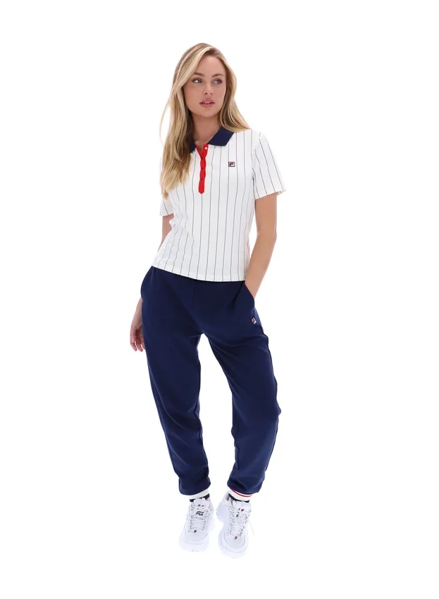 Polo aderente BB1 a righe sottili Gardenia Bai